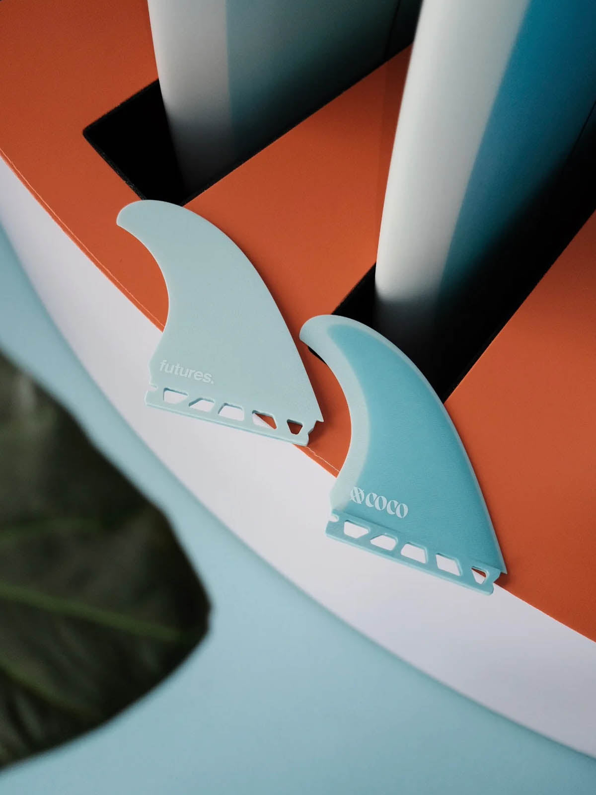 Futures Fins x XOCOCO Twin Fin Light Blue