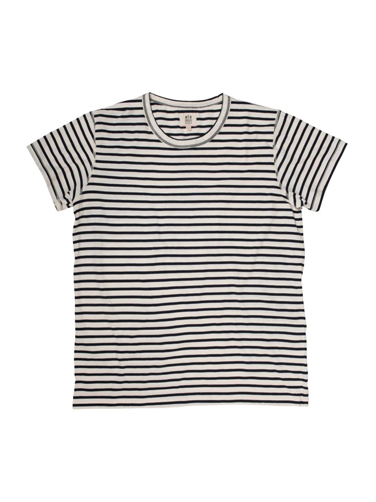Hemen Biarritz Tee Shirt Dani Breton Stripe Natural Marine