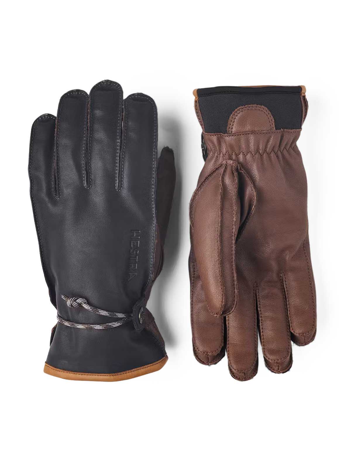 Hestra Gloves Wakayama 5 Finger Navy / Brown