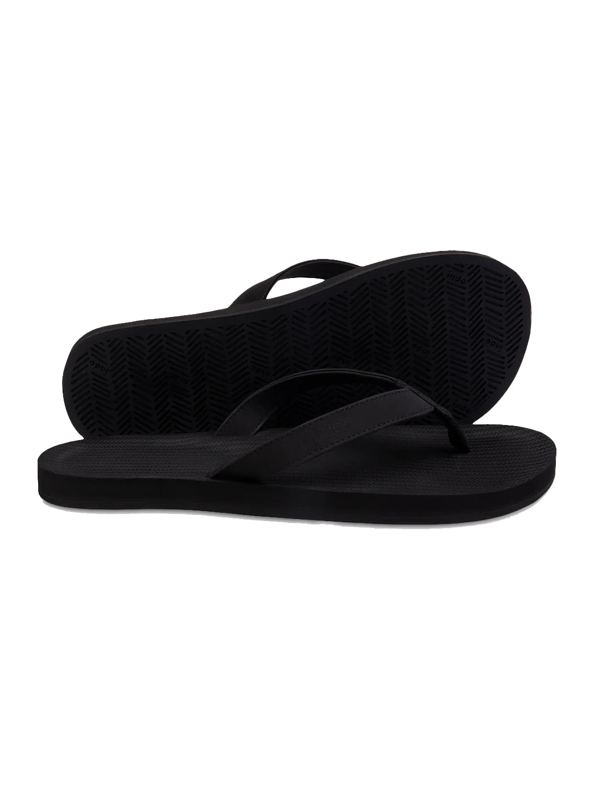 Indosole Mens ESSNTLS Flip Flops Black