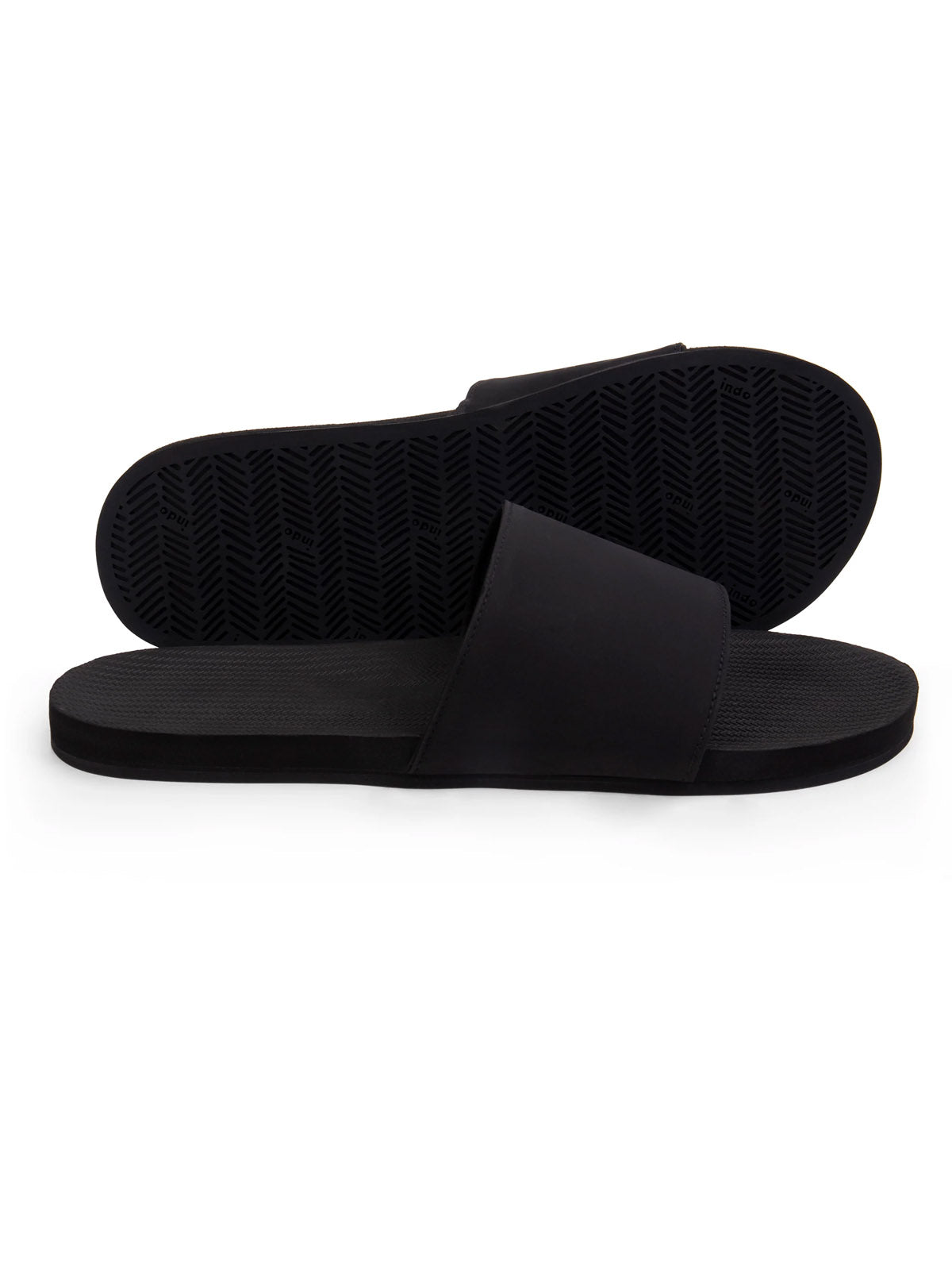 Indosole Mens Sandals Essntls Slides Black