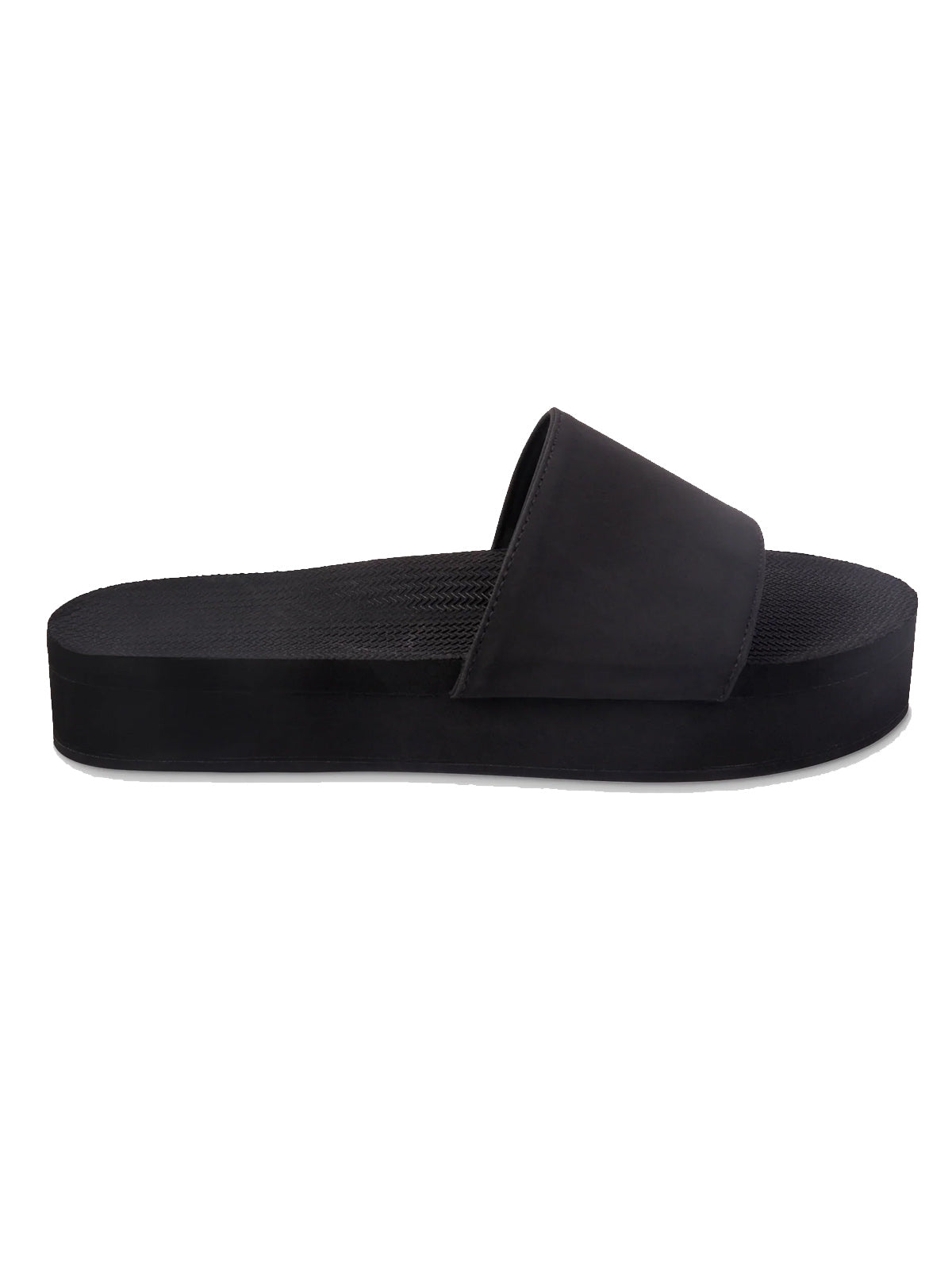 Indosole Womens Sandals Platform Slides Black