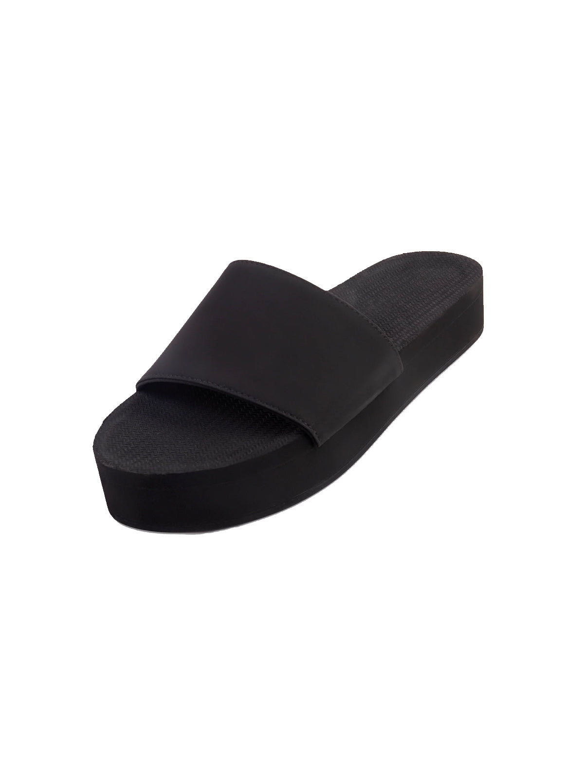 Indosole Womens Sandals Platform Slides Black