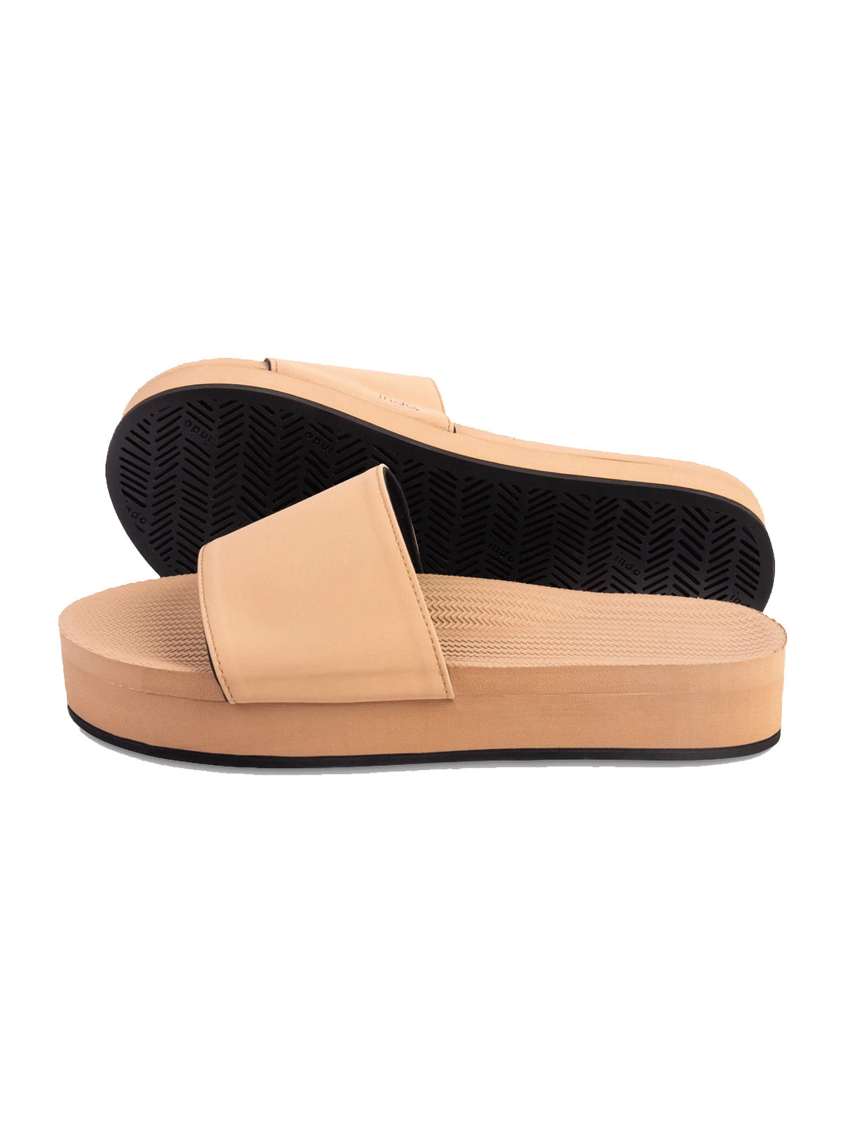 Indosole Womens Sandals Platform Slides Soil Light