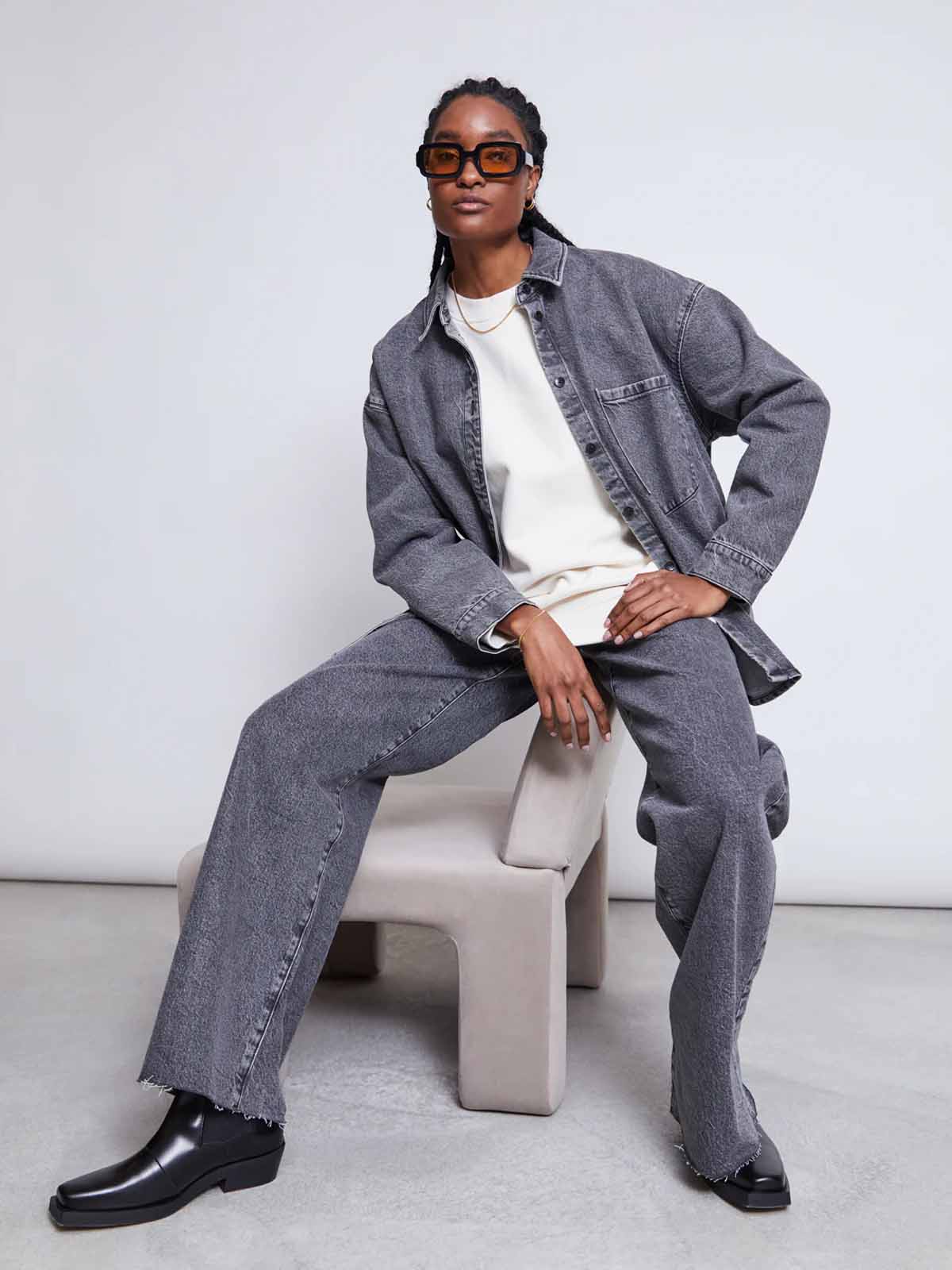 Jan 'n June Denim Shirt Solace Light Grey