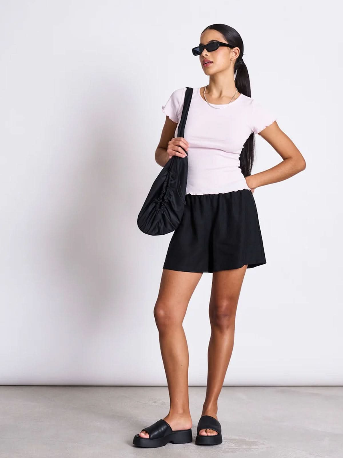 Jan 'n June Drawstring Shorts Lov Black