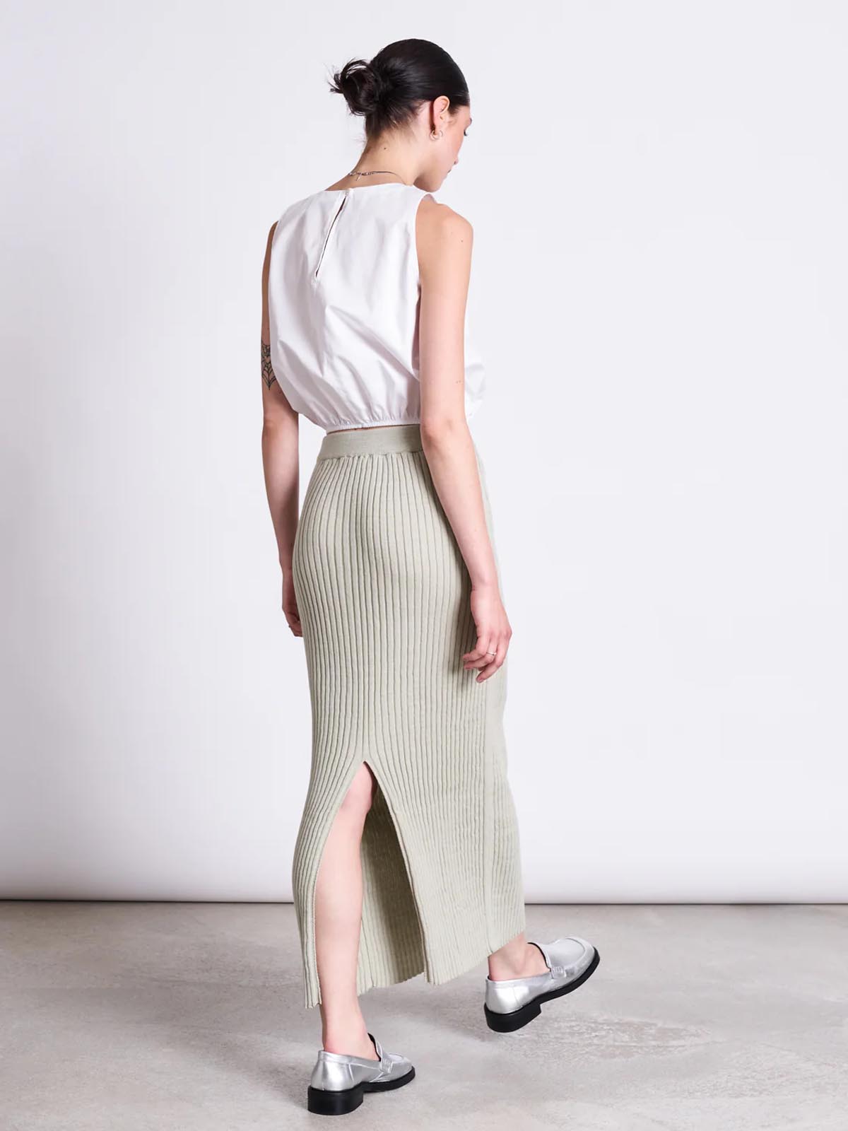 Jan 'n June Ebba Midi Knit Skirt Vintage Lace