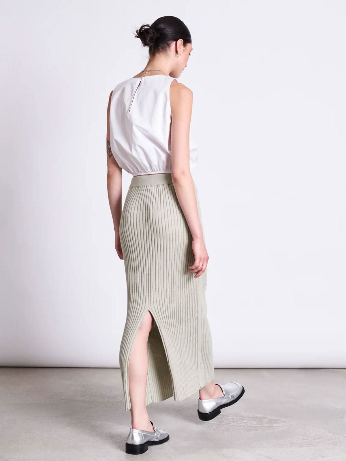Jan 'n June Ebba Midi Knit Skirt Vintage Lace
