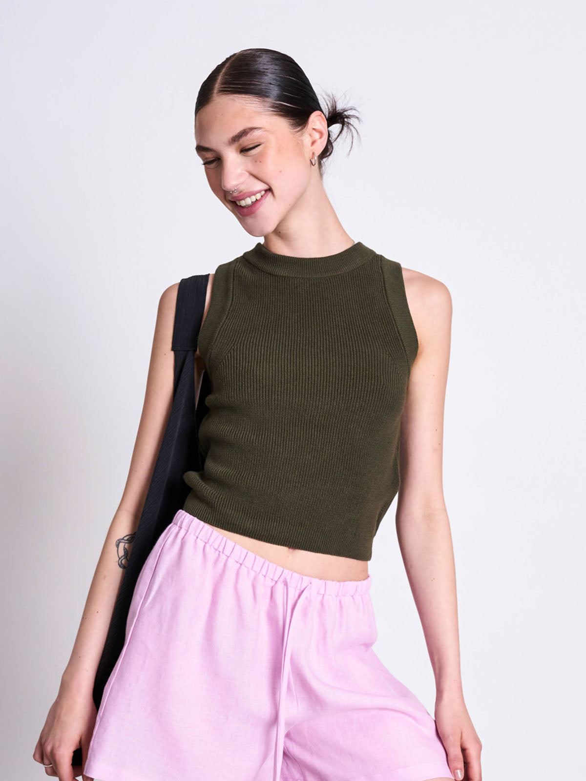 Jan 'n June Knit Top Garda Dark Olive