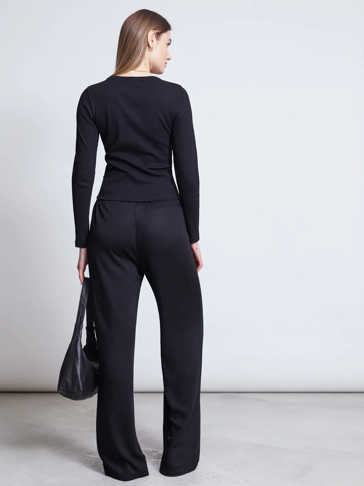 Jan 'n June Mid Rise Loose Pants Strath Black