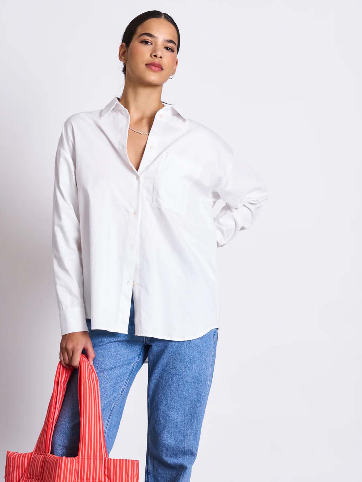 Jan 'n June Oversized Shirt Mamro White