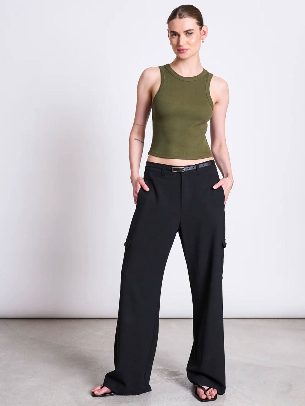 Jan 'n June Porto Tank Top Dark Olive