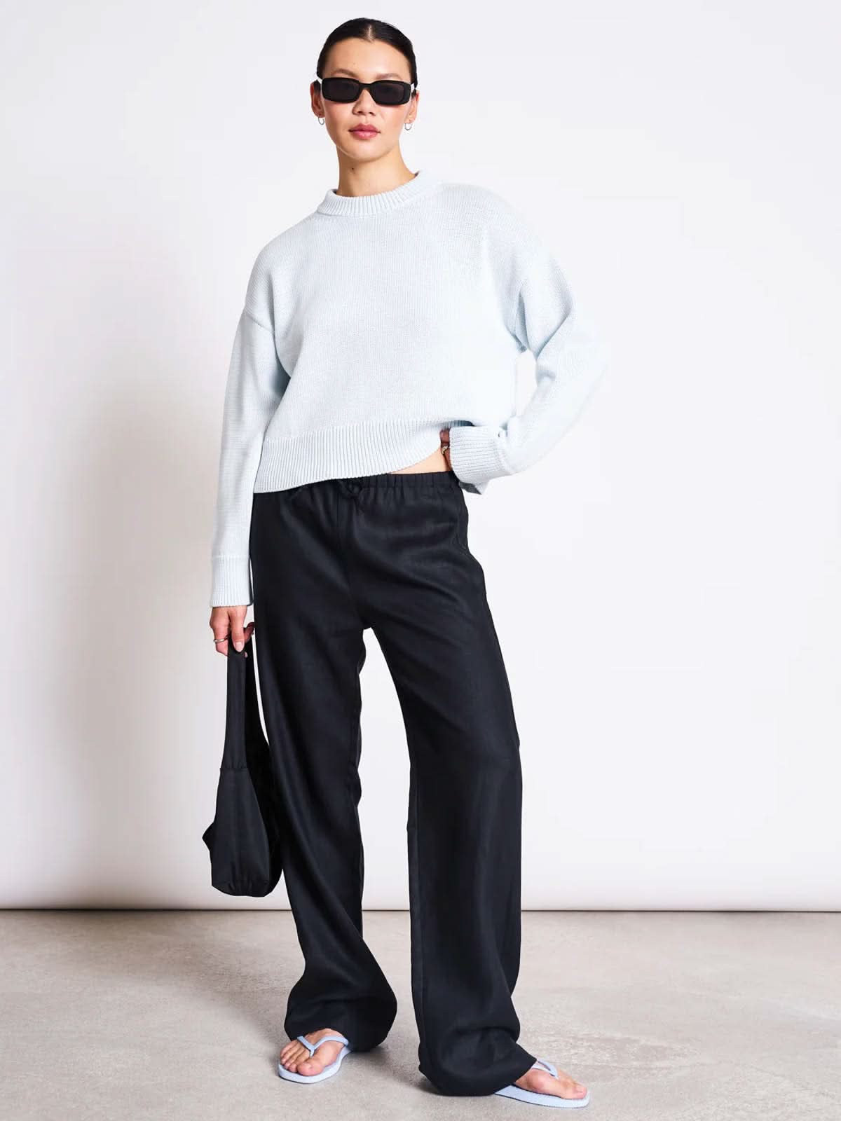 Jan 'n June Linen Drawstring Pants Sjov Black