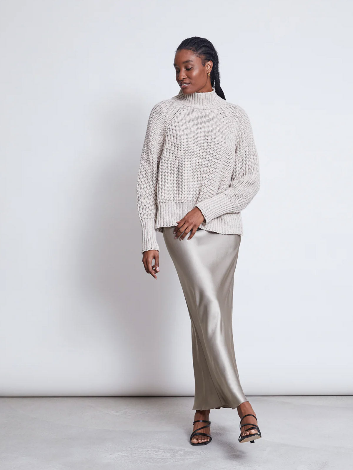 Jan 'n June Maxi Skirt Serin Silver Grey