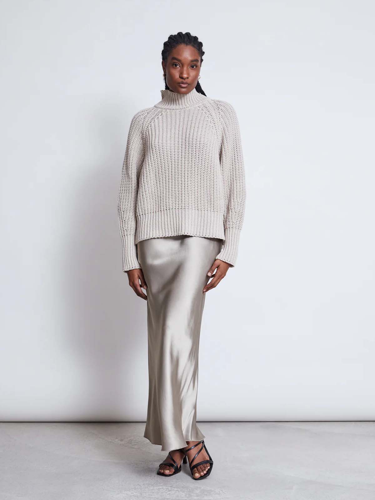 Jan 'n June Maxi Skirt Serin Silver Grey