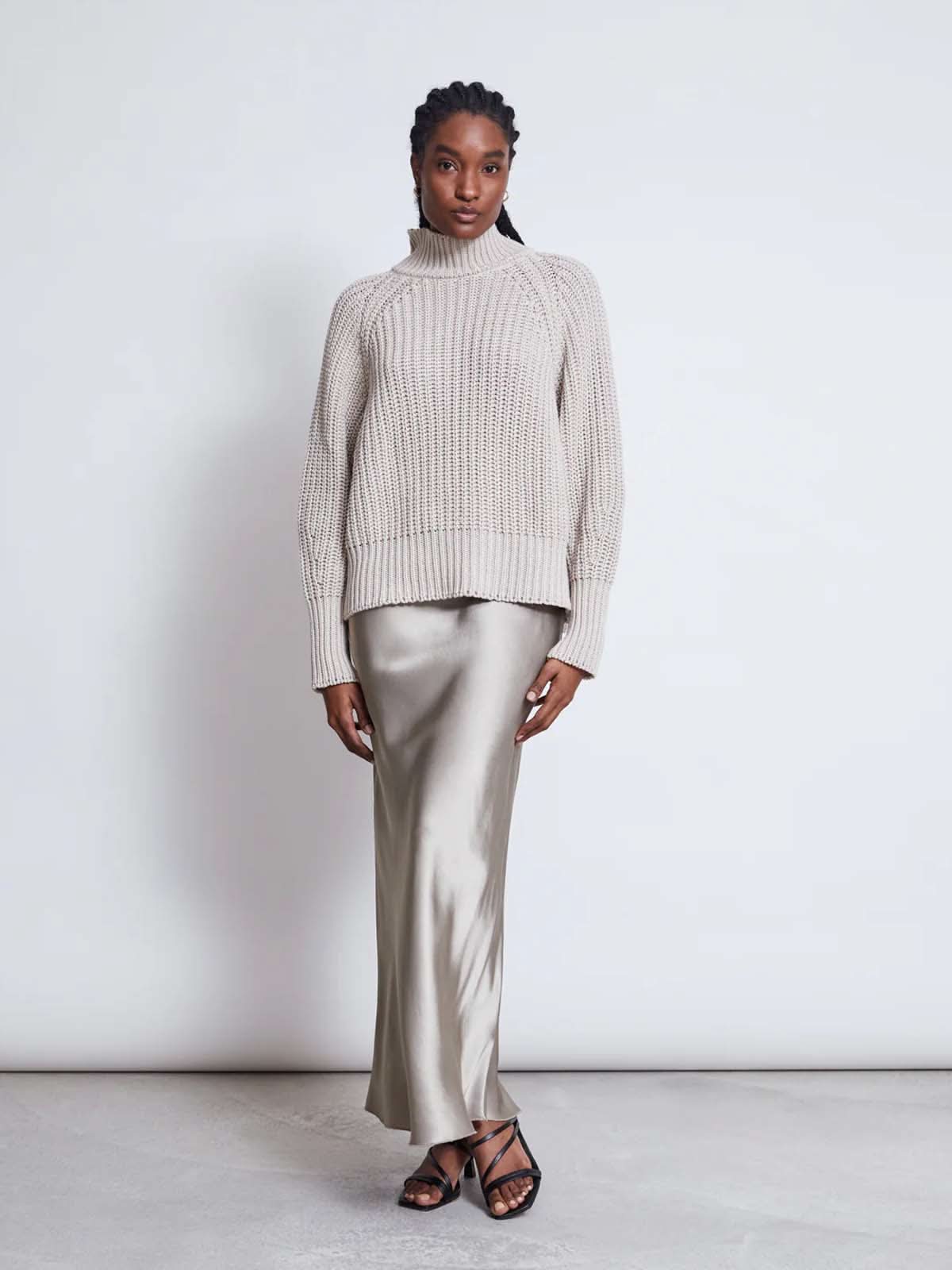 Jan 'n June Maxi Skirt Serin Silver Grey