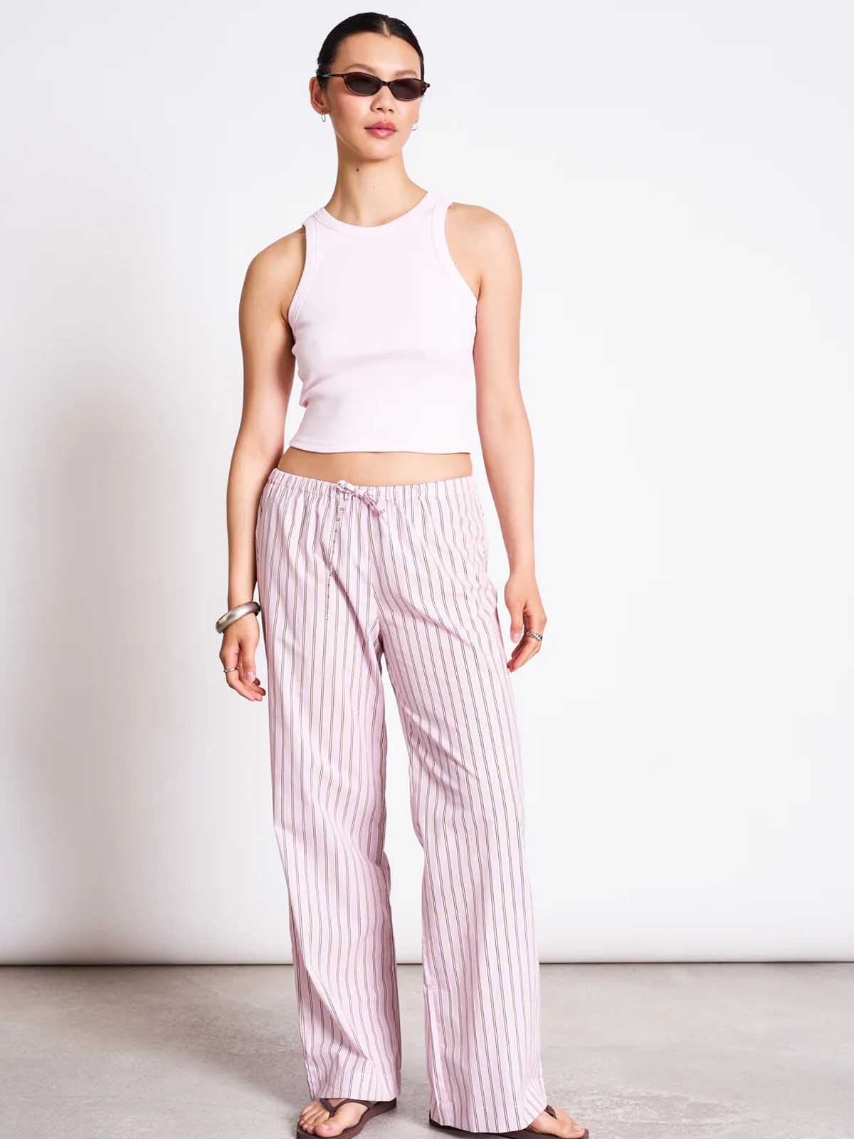 Jan 'n June Mid Rise Loose Pants Cetos Light Orchid