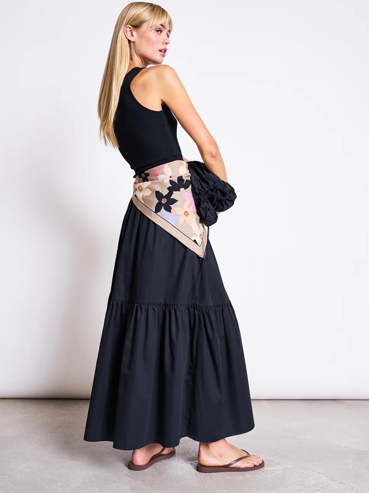 Jan 'n June One Shoulder Top Tigirs Black