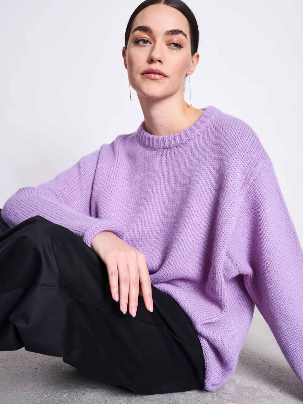 Jan 'n June Oversized Alpaka Mix Jumper Sona Lavender