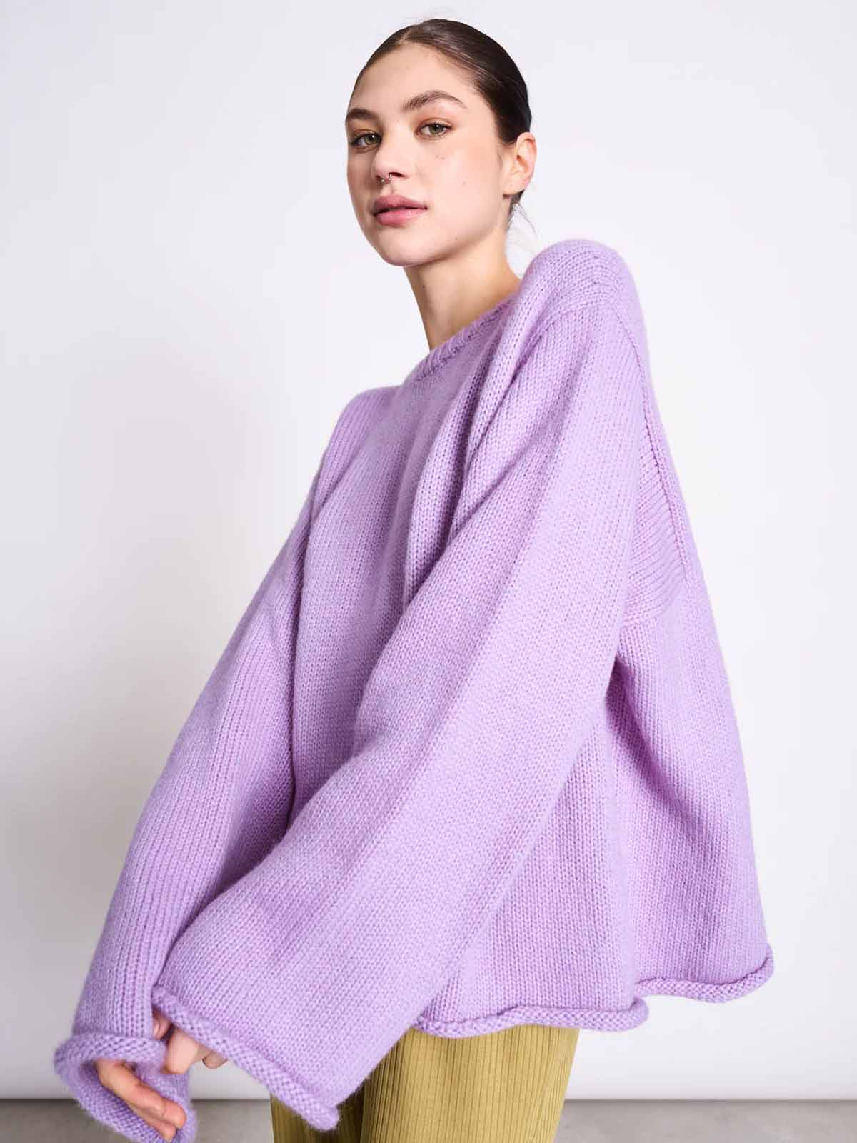 Jan 'n June Oversized Alpaka Mix Jumper Sona Lavender