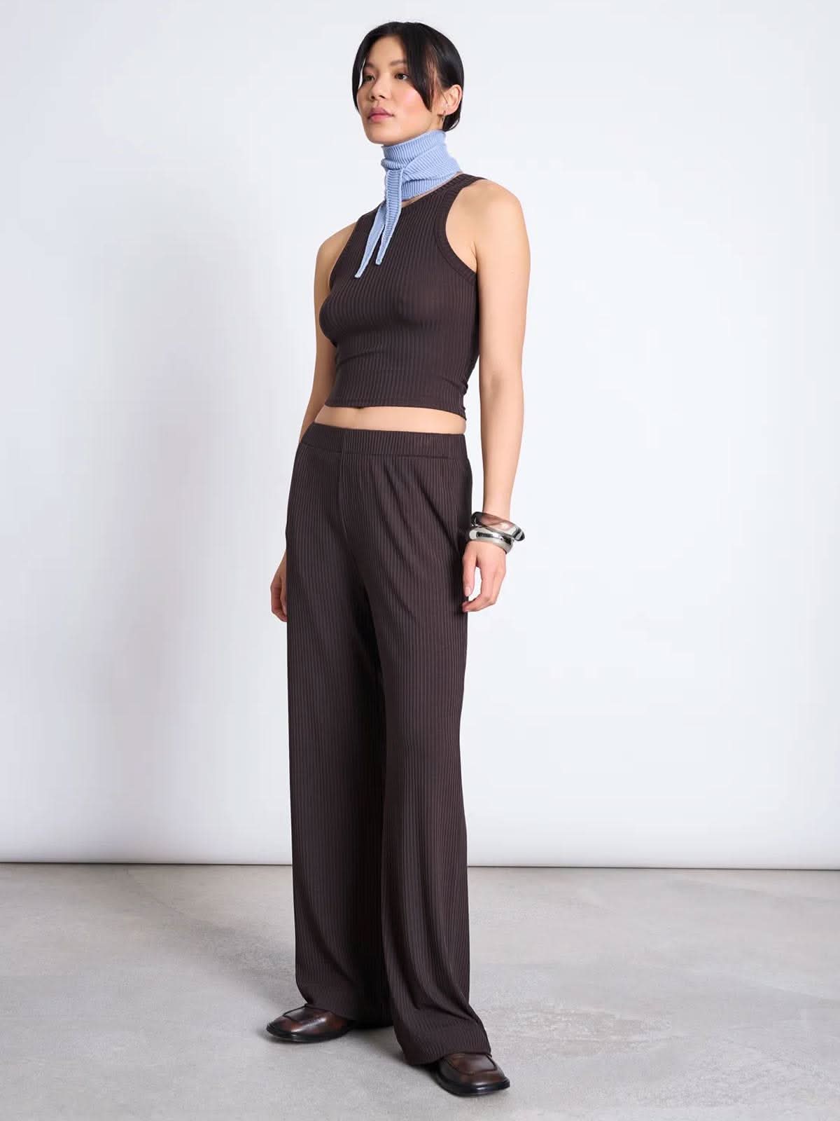 Jan 'n June Porto Rib Tank Top Mud