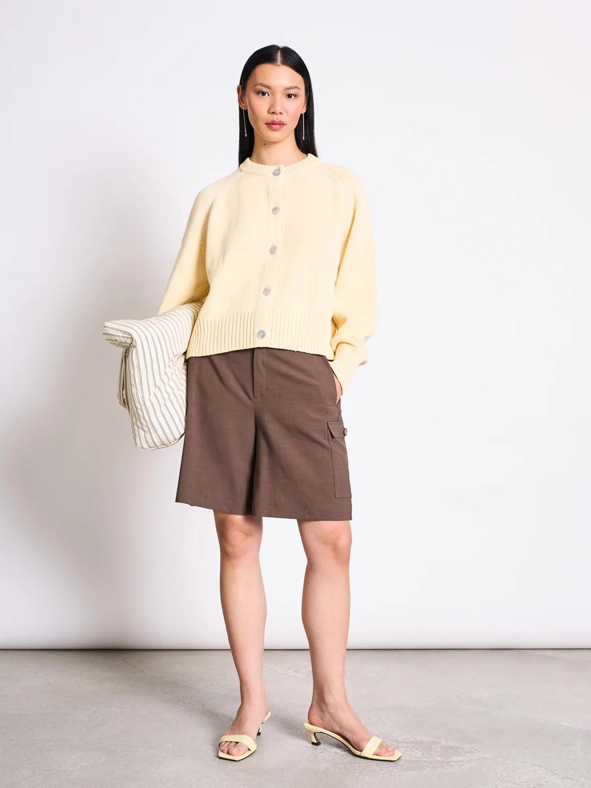 Jan 'n June Relaxed Crewneck Cradigan Sivia Buttermilk