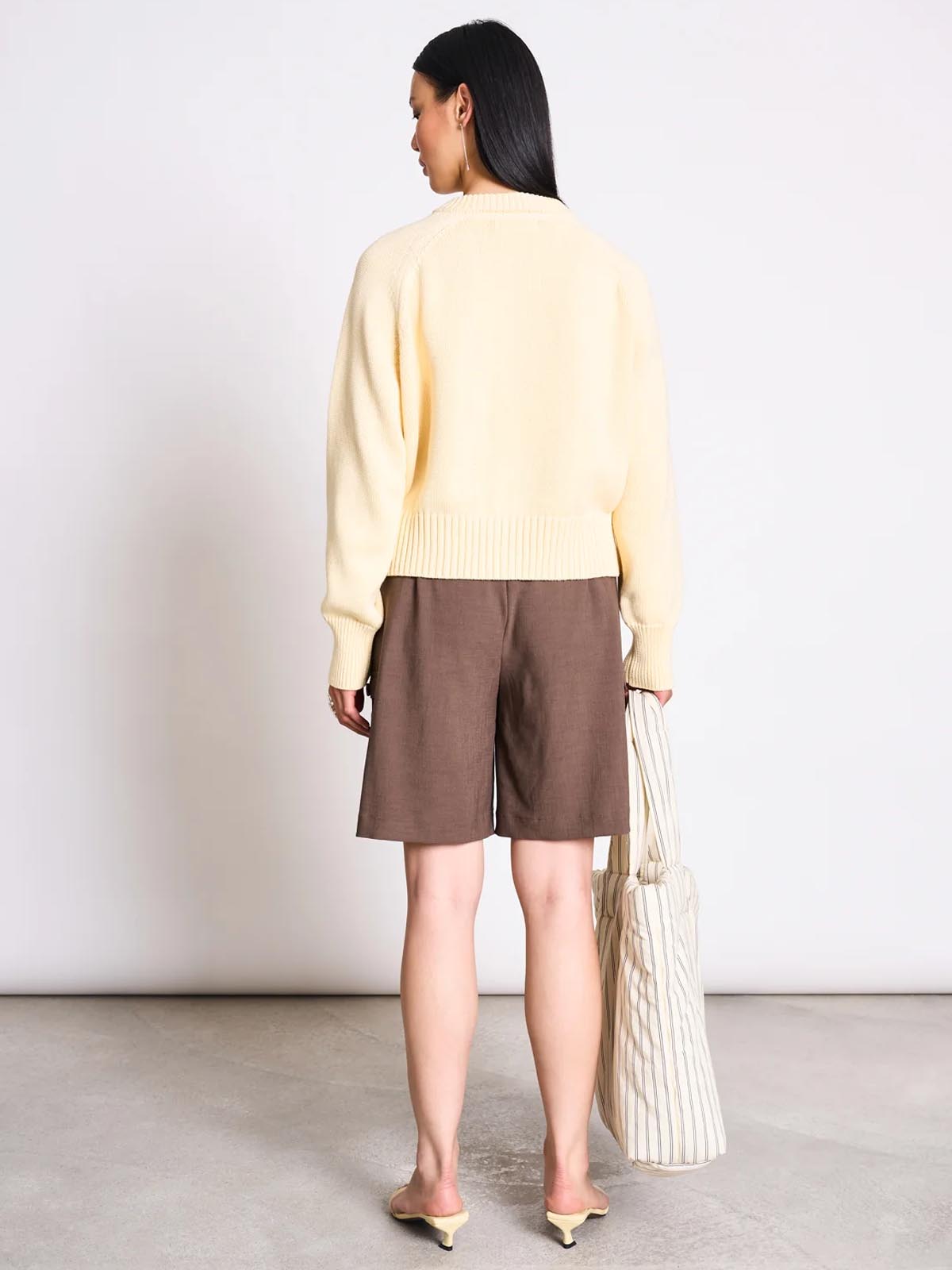 Jan 'n June Relaxed Crewneck Cradigan Sivia Buttermilk