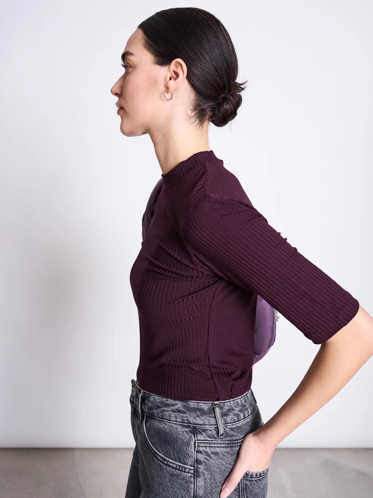 Jan 'n June Rib T-Shirt Nina Cherry Lacquer
