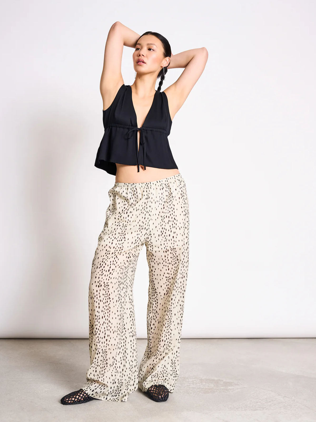 Jan 'n June Wide Cotton Pant Origan Dalmation Dots