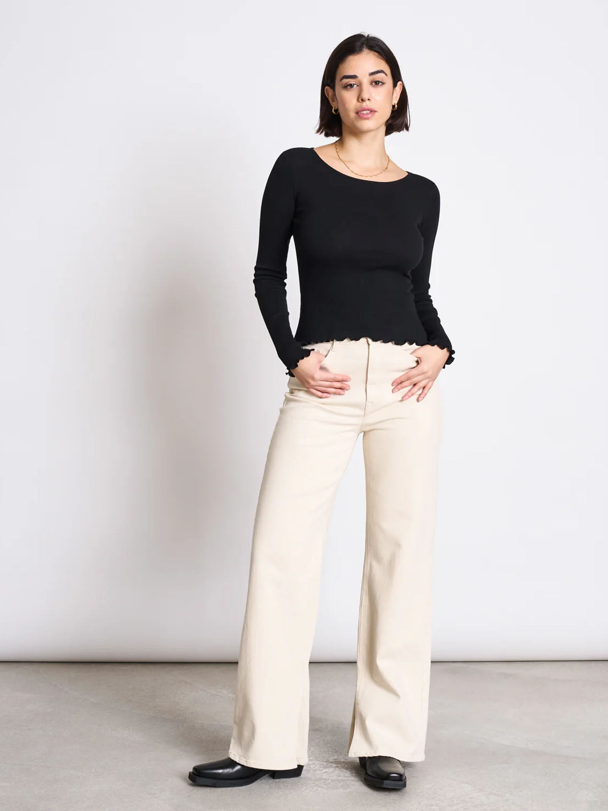 Jan 'n June Aversa Minirib Longsleeve Black