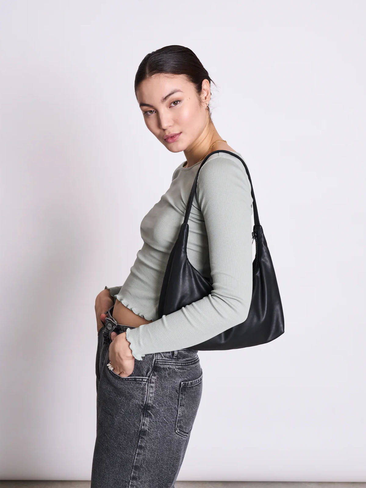 Jan 'n June Aversa Minirib Longsleeve Muted Sea Spray