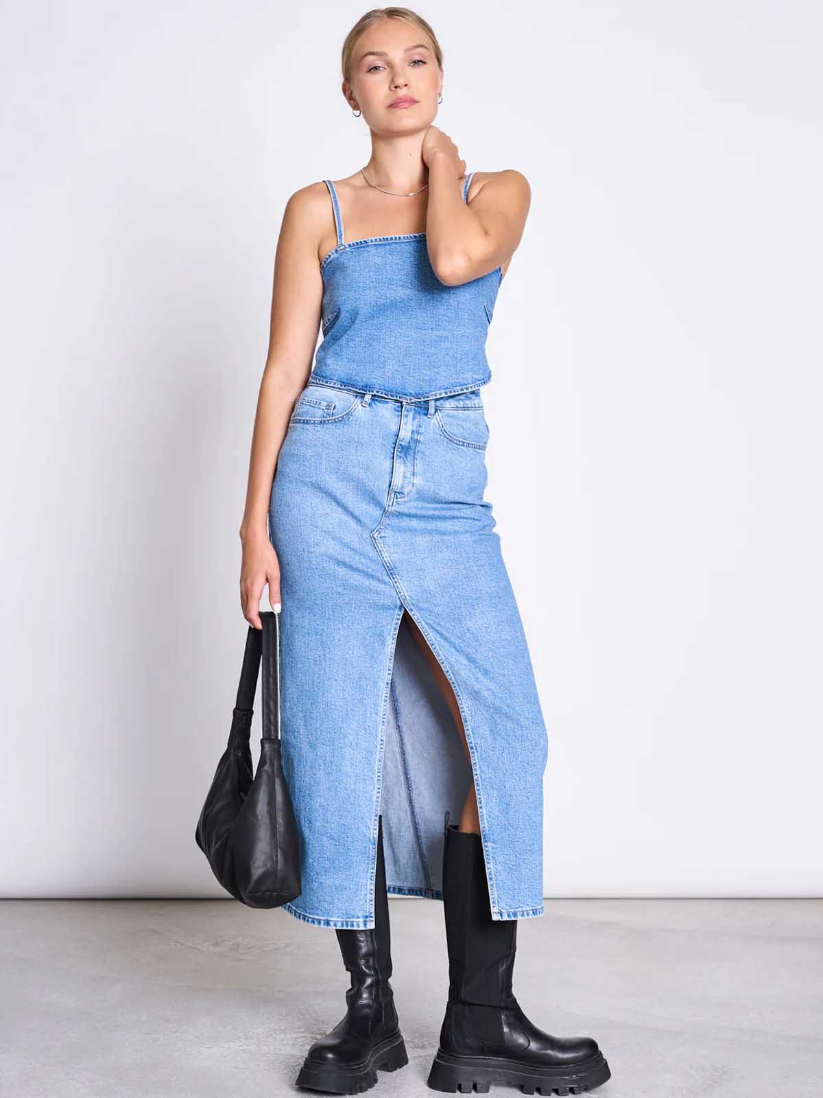 Jan 'n June Denim Skirt Luce Light Blue