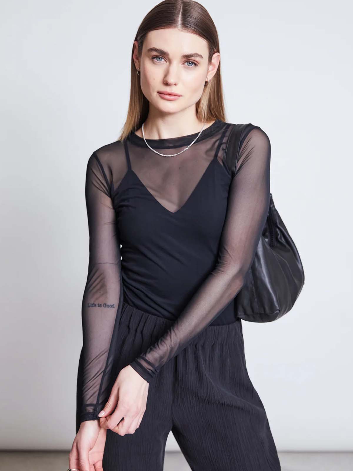 Jan 'n June Dora Mesh Longsleeve Black