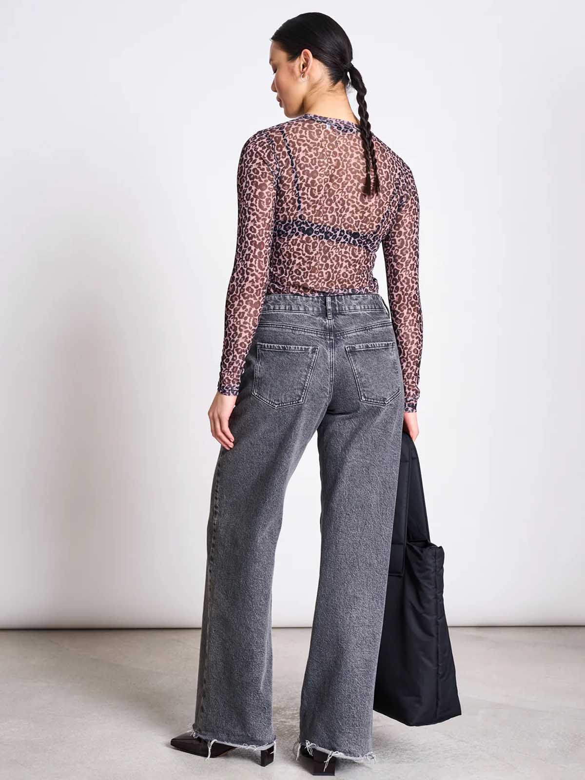 Jan 'n June Dora Mesh Longsleeve Leo Print