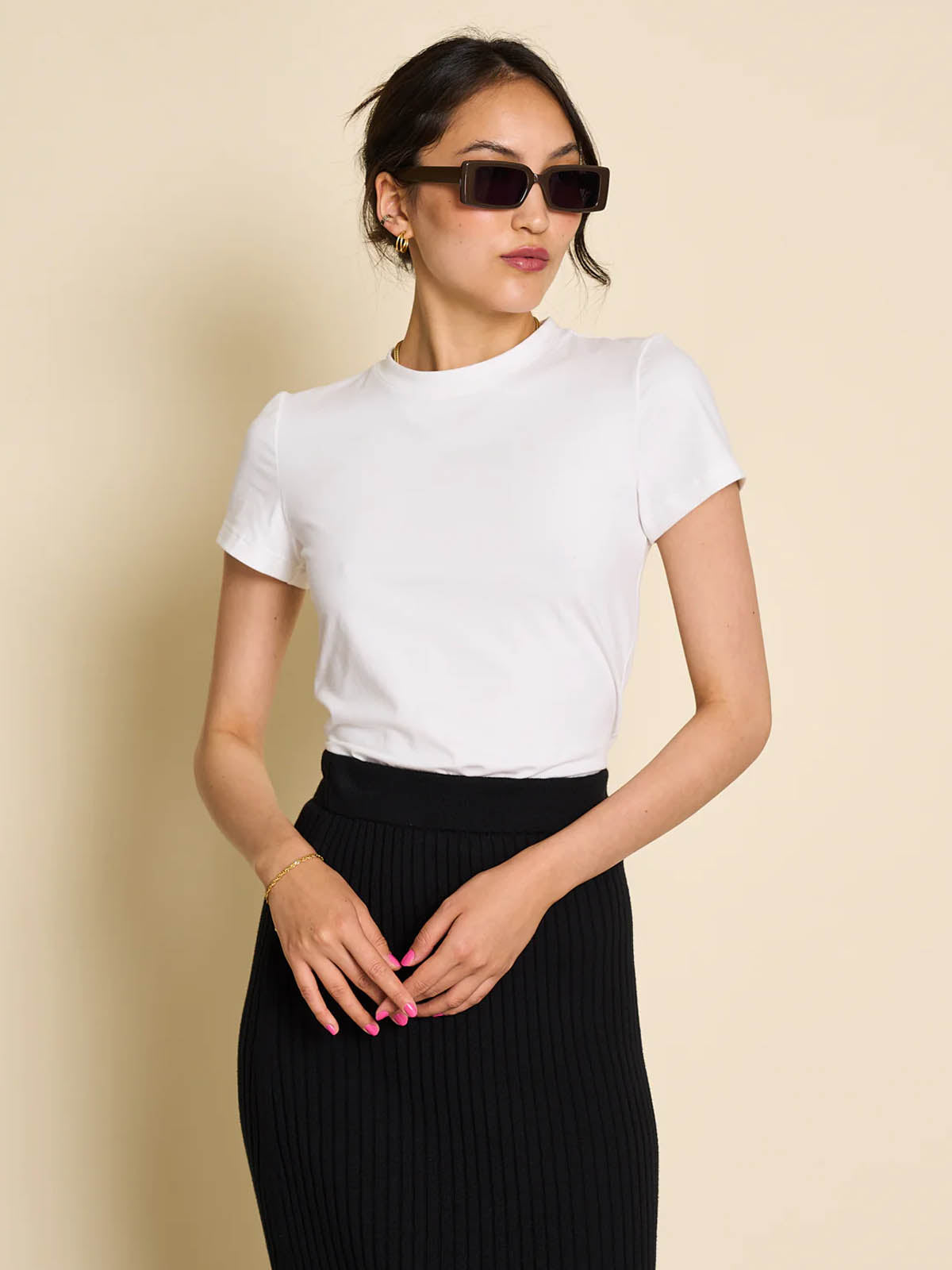 Jan 'n June Ebba Midi Knit Skirt Black