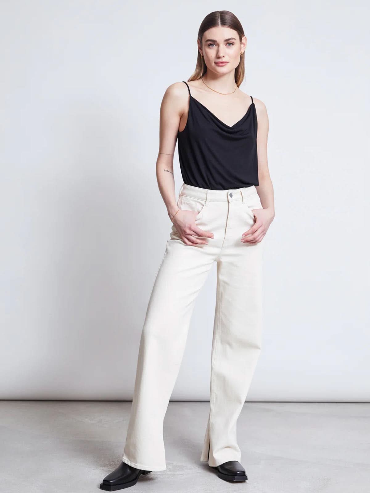 Jan 'n June Helen Slip Top Black