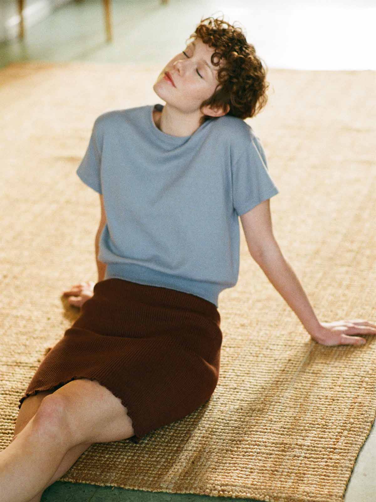 Jungle Folk El Sur Knit Top Berlin Blue