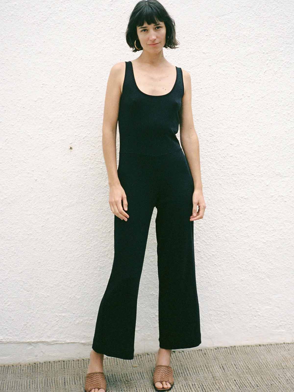 Jungle Folk Jazz Jumpsuit Black
