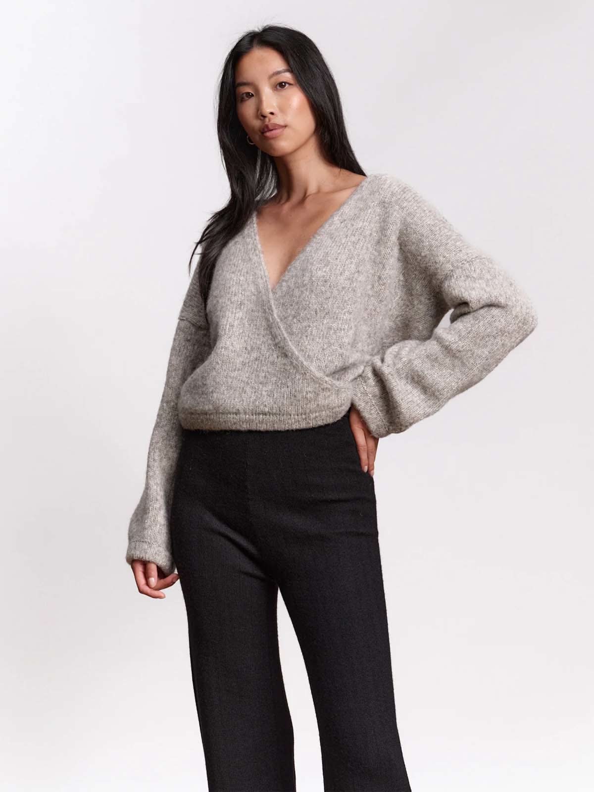Jungle Folk Lumi Wrap Cardigan Light Grey
