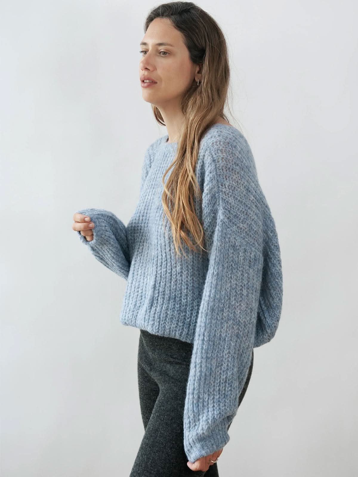 Jungle Folk Wrap Cardigan Vega Cloudy Blue