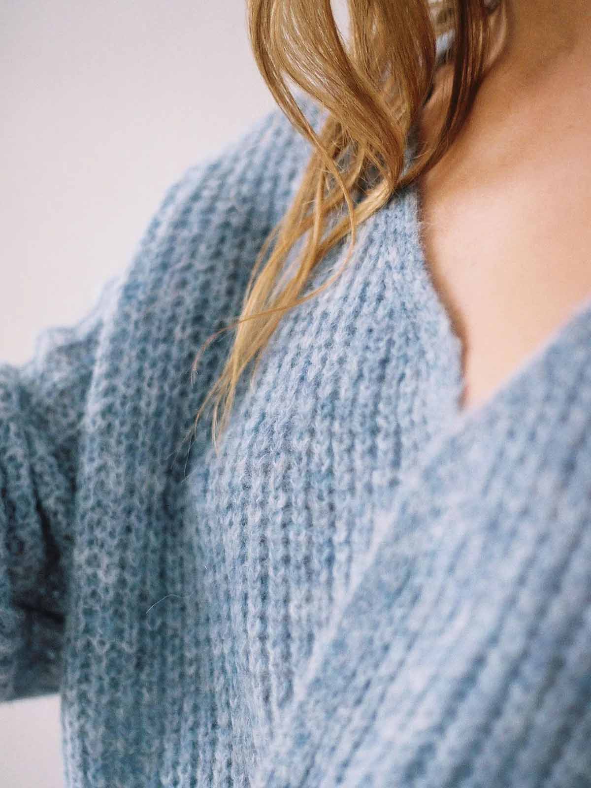 Jungle Folk Wrap Cardigan Vega Cloudy Blue