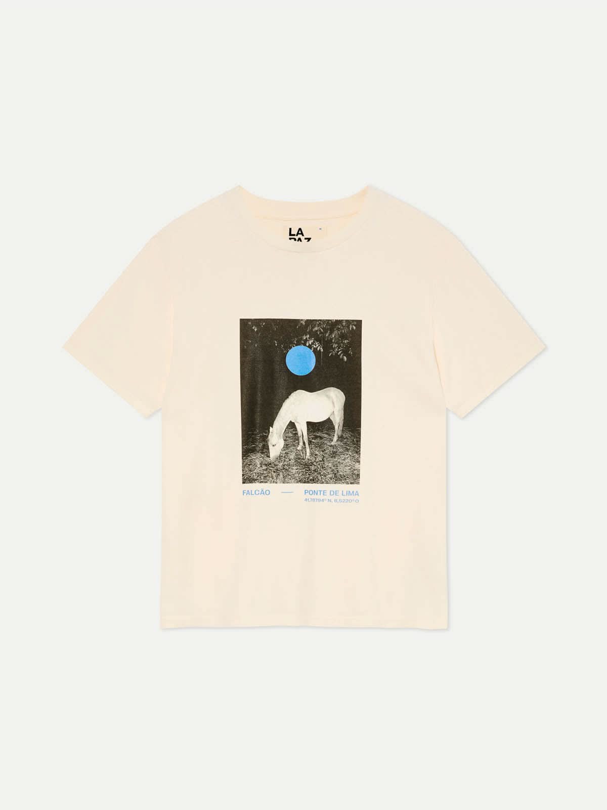 La Paz Botelho Print T-Shirt Falcão Ecru
