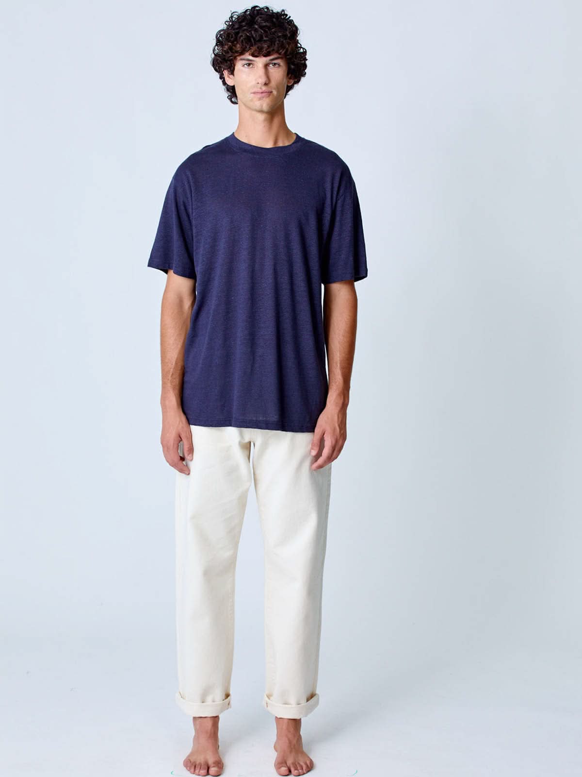 La Paz Botelho T-Shirt Navy Linen SS