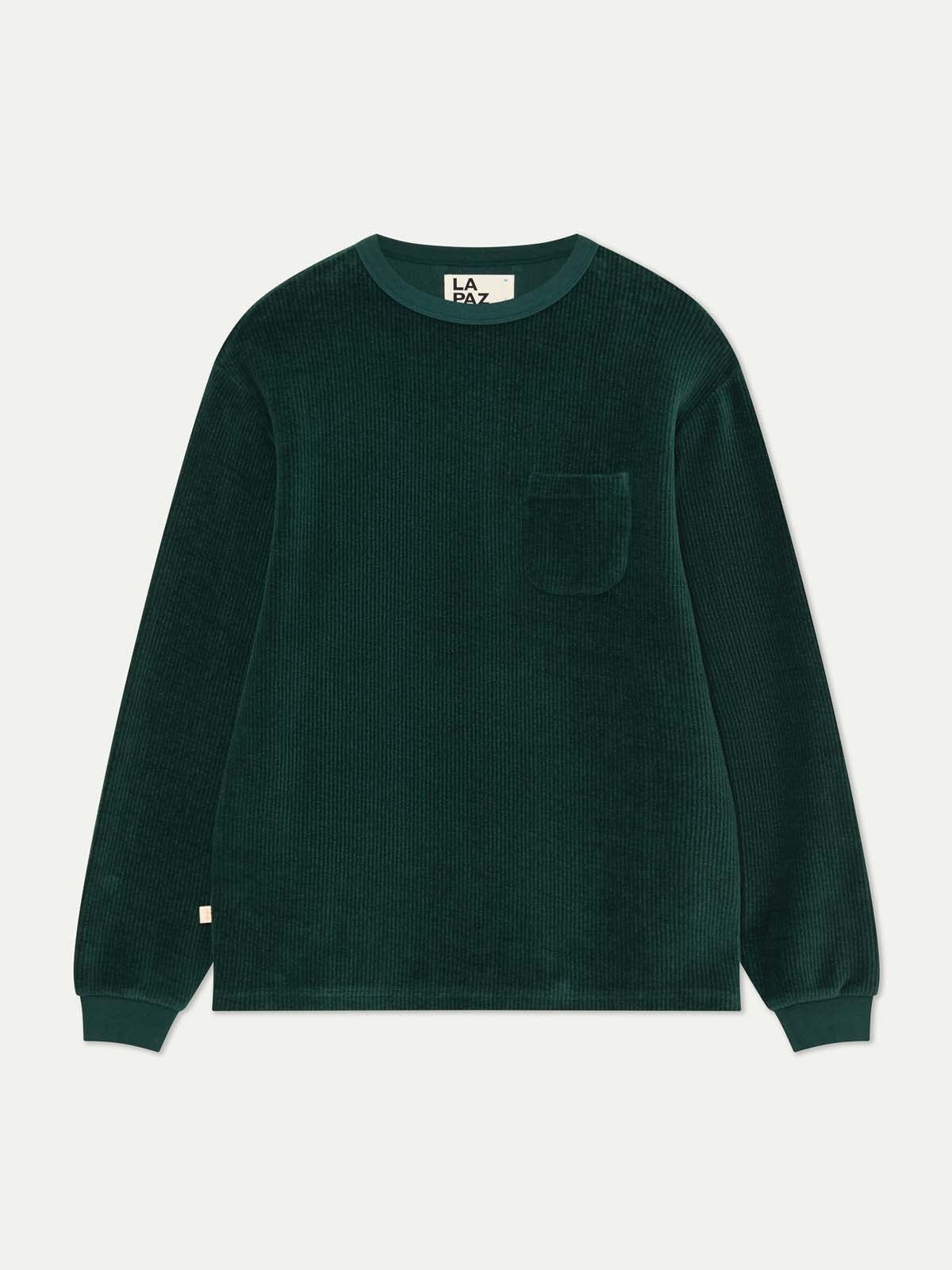 La Paz Duarte Long Sleeve T-Shirt Ribbed Dark Green
