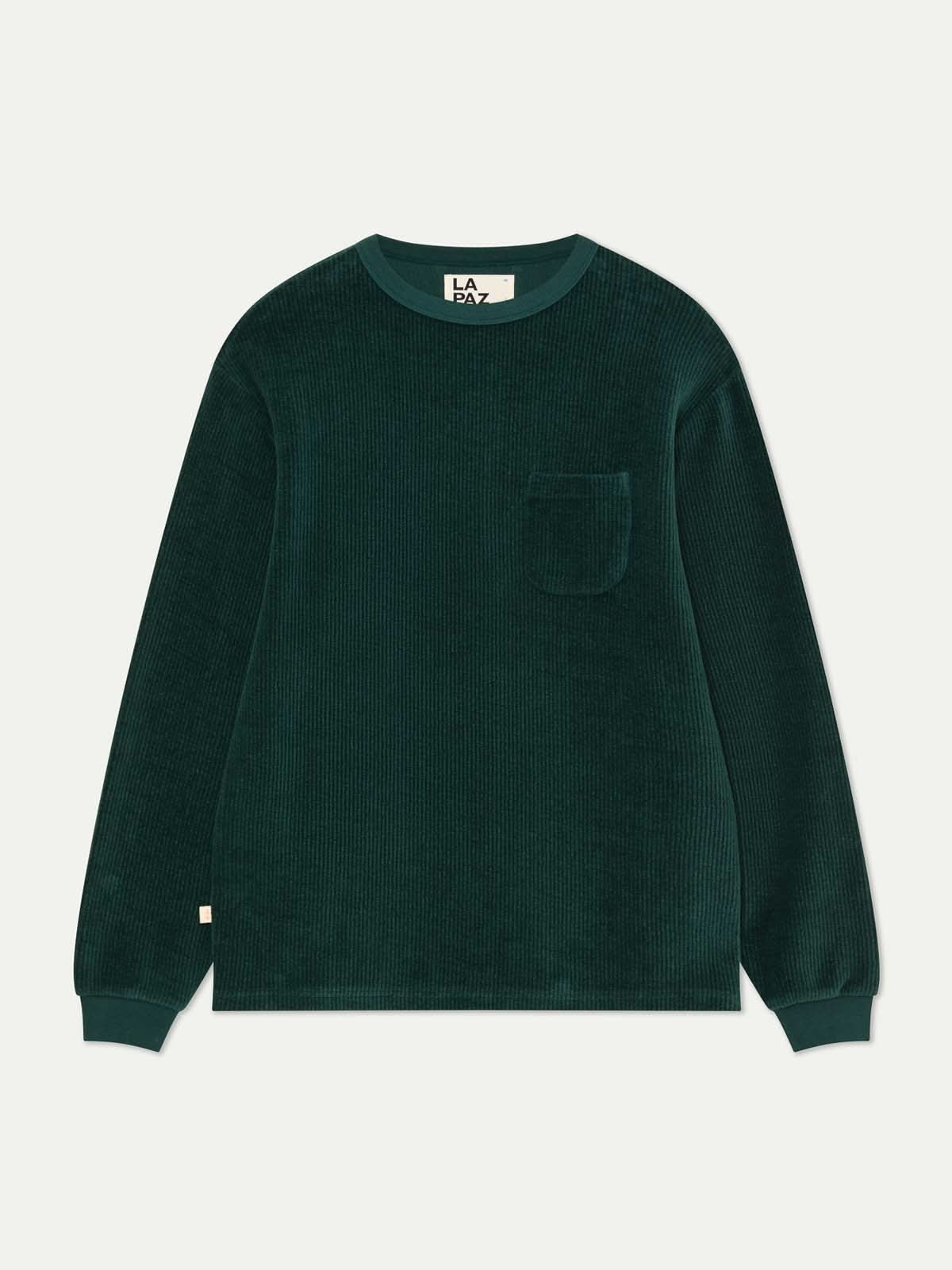 La Paz Duarte Long Sleeve T-Shirt Ribbed Dark Green