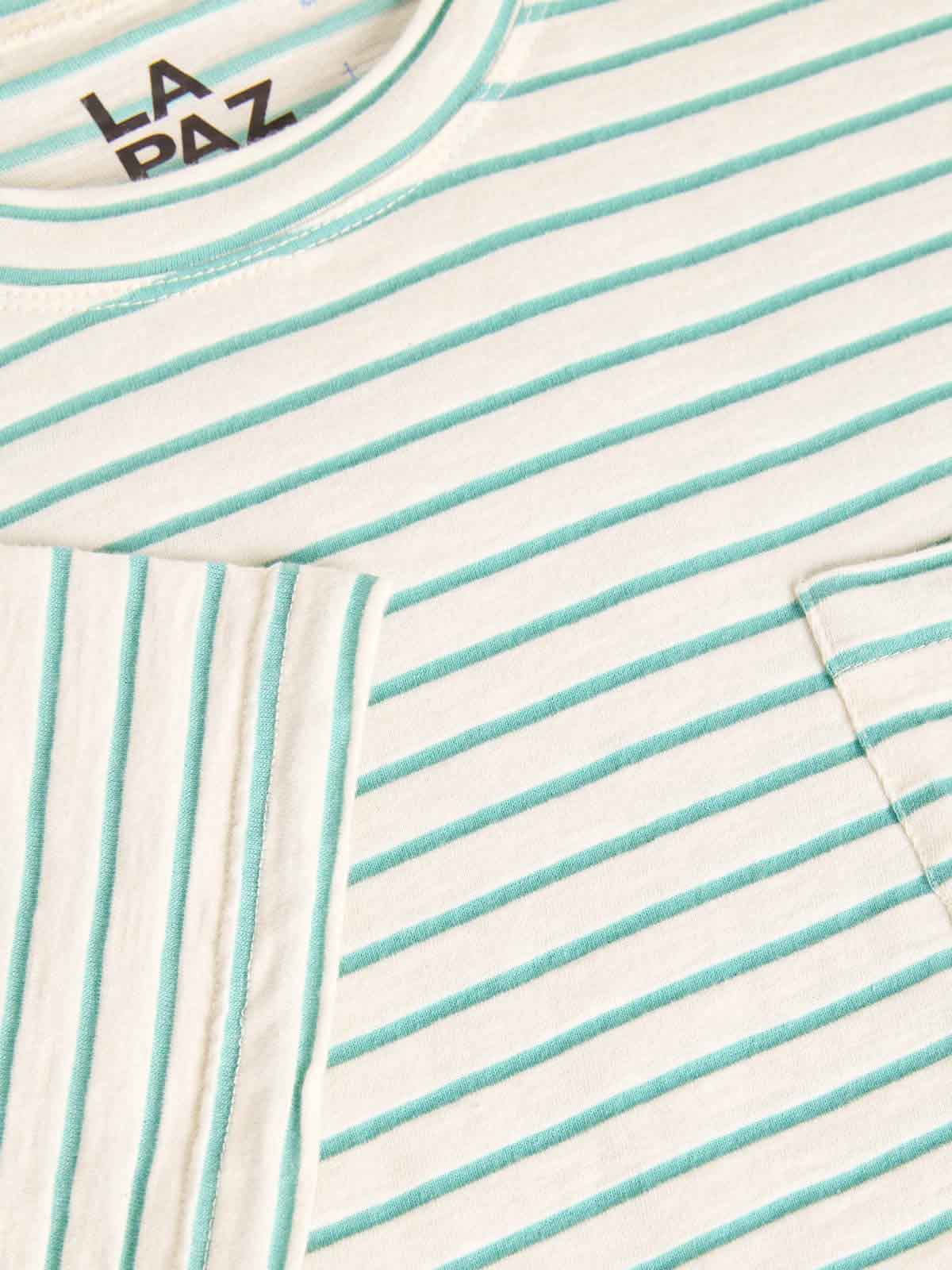 La Paz Guerreiro Pocket T-Shirt Green Stripes SS