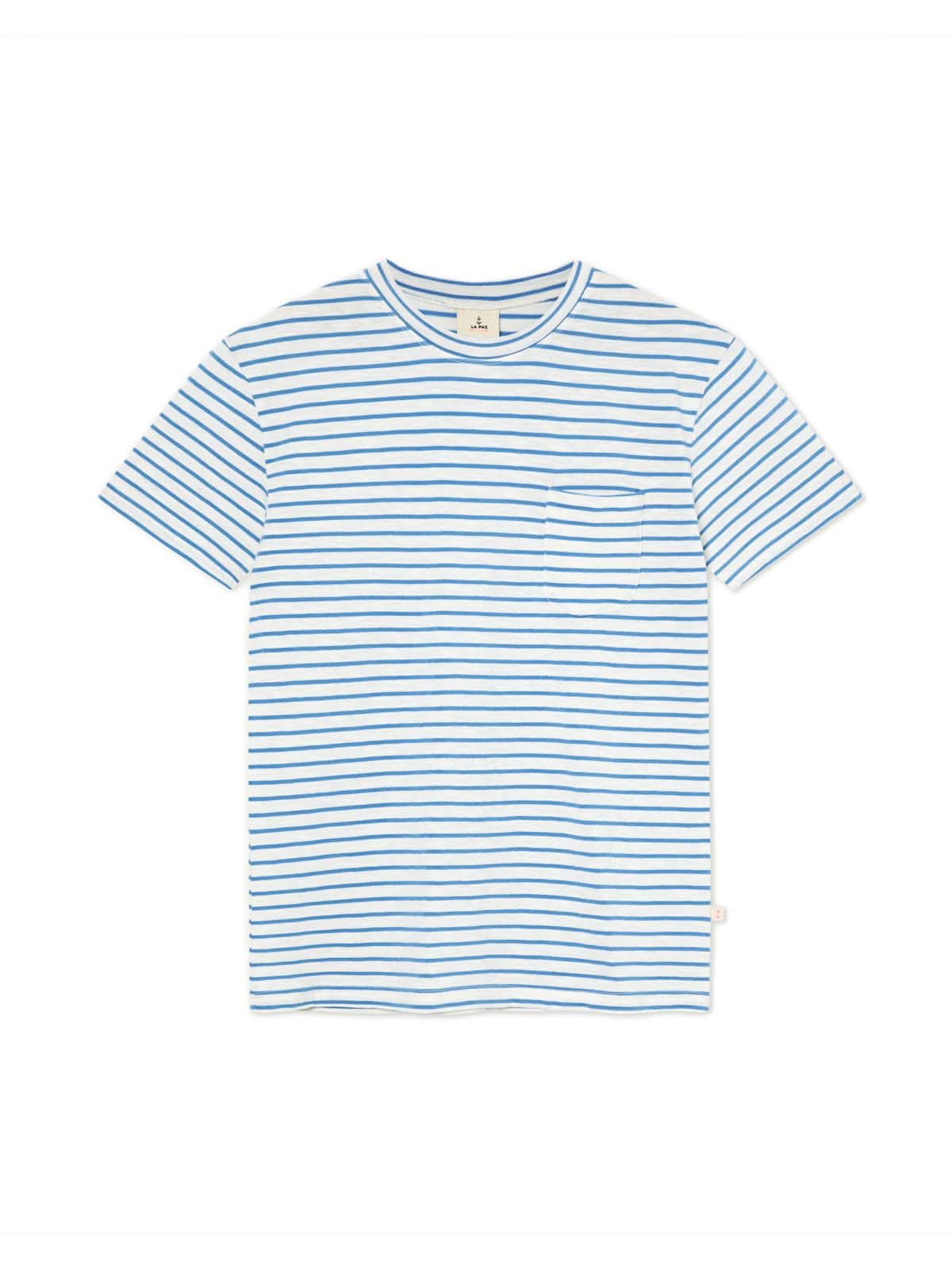 La Paz Guerreiro Pocket T-Shirt Azure Stripes