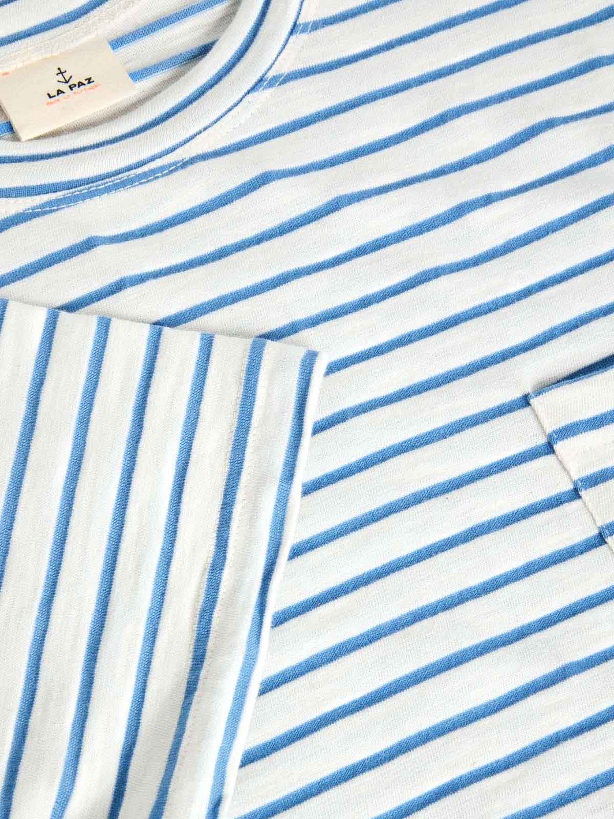 La Paz Guerreiro Pocket T-Shirt Azure Stripes