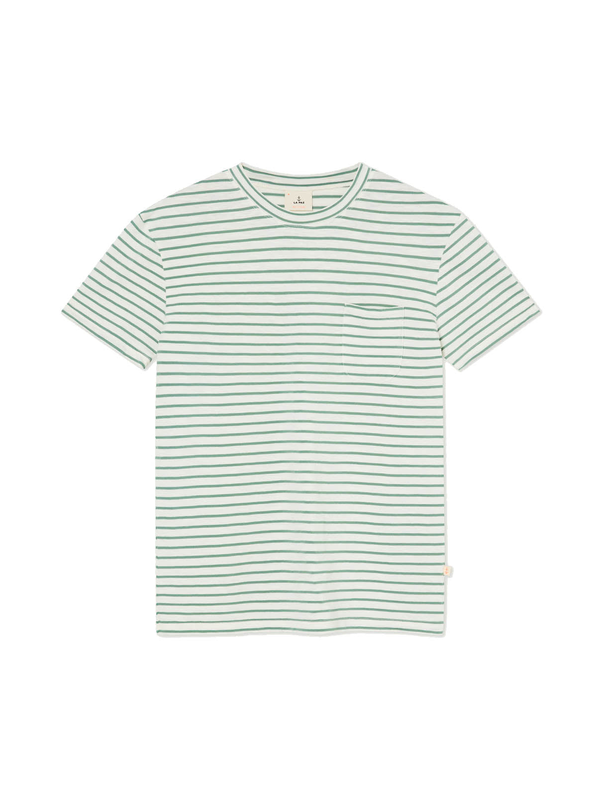 La Paz Guerreiro Pocket T-Shirt Green Spray Stripes
