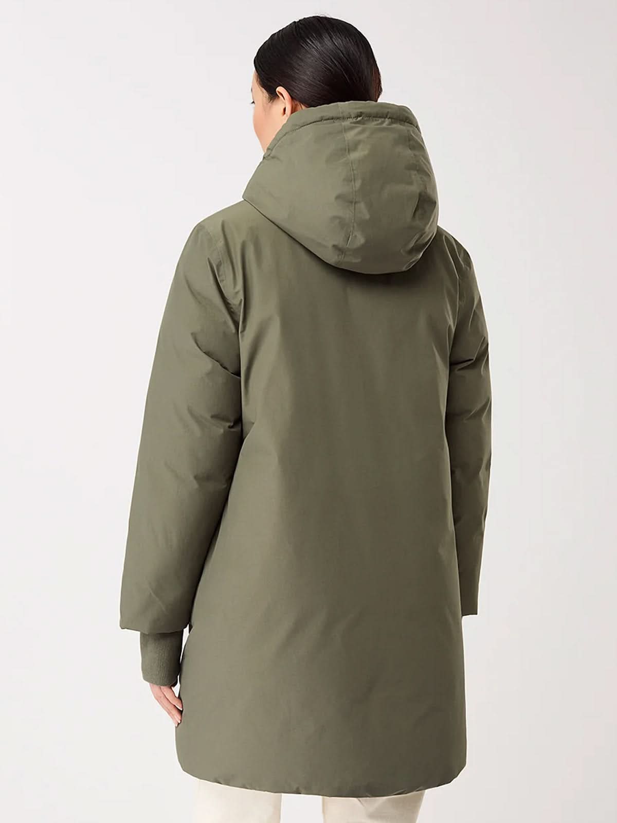 LangerChen Lange Jacke mit Kapuze Sencha